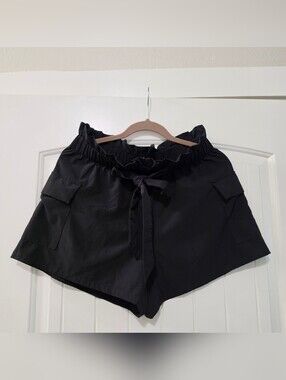 Paperbag Cargo Tie-Front Shorts Women's Size Med